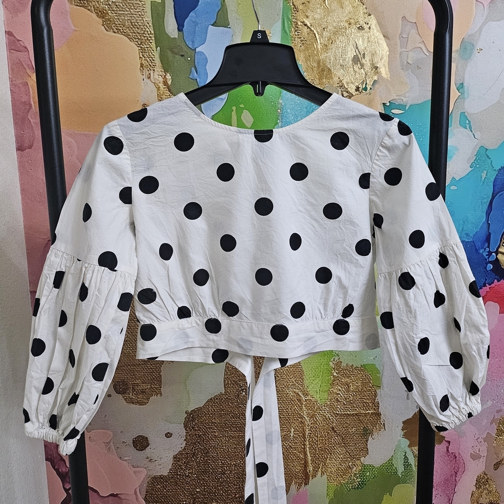 Forever 21 Black and White Polka Dot Blouse